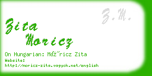 zita moricz business card
